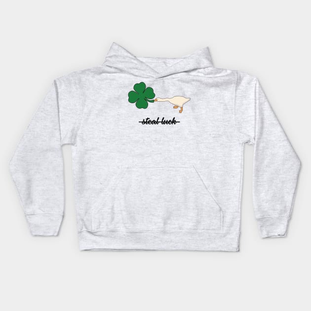 Untitled Goose Game - St. Patrick's Day Kids Hoodie by TextTees